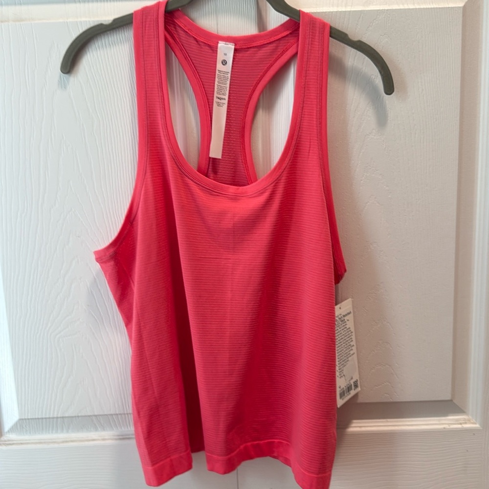 NWT Lululemon Swiftly Tech Tank Race Waist Length Glaze Pink 10 NEW